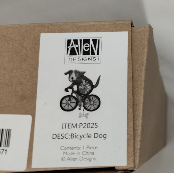 Allen Designs Bicycle Dog Pendulum Wall Clock - NWT - Picture 9 of 11